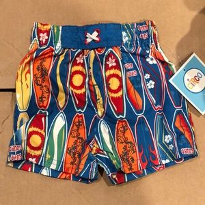 Baby boys surfboard swim trunks Sz 12m